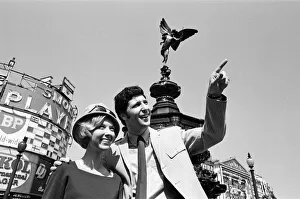 01330 Prints: Big thrill for four girls who have flown to London - the swinging city - to attend