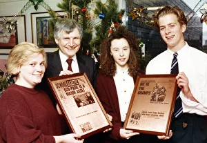Billingham Campus School headmaster John Finnel is pictured with pupils Andrea Dixon
