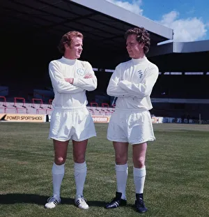 Billy Bremner Leeds United football player June 1973 With George Boyd arms folded