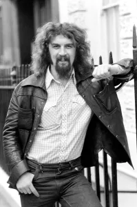 Billy Connolly, Scottish folk singer turned comedian, pictured in London after a