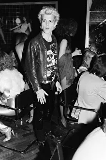 Billy Idol at the new nightclub Stringfellows in Covent Garden, London. 1st August 1980