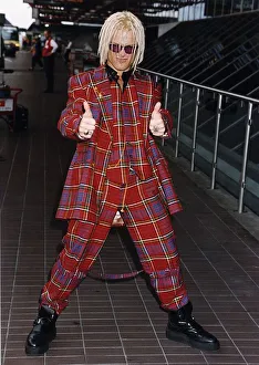 Billy Idol Pop Singer Leaving Heathrow Airport for Paris where he is to do a show DBase