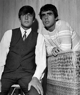 Billy J. Kramer and Drummer Tony Mansfield in Blackpool tonight. July 1966 P012620