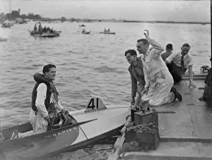 Billy Nichols seen here competing in the Daily Mirror Outboard Motor Championship