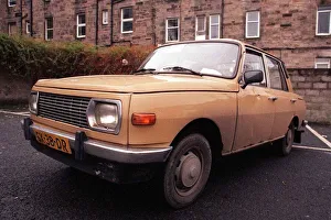 Bilwerk motor car East German December 1997 Edinburgh car park Road Record