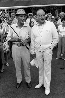 00135 Prints: Bing Crosby and Bob Hope playing golf at Sunningdale golf course. 1967