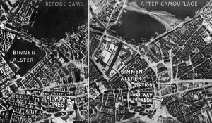 Camouflage Prints: Binnen Alster area showing the deployment of camouflage on the area
