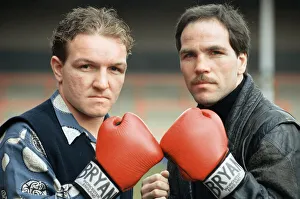 Birmingham boxer Karl Taylor (left) and Peter Till pictured ahead of their fight for