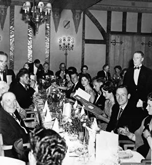 Meal Prints: Birmingham City football club players and guests attend a banquet at the Park Lane Hotel