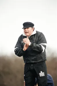 Winter Prints: Birmingham City football manager Barry Fry pictured during a training session