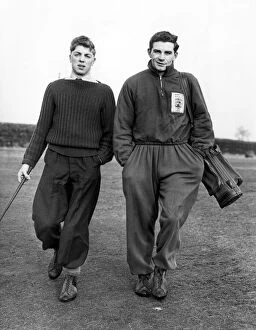 00469 Collection: Birmingham City footballer Eddie Brown during a round of golf. 5th January 1957
