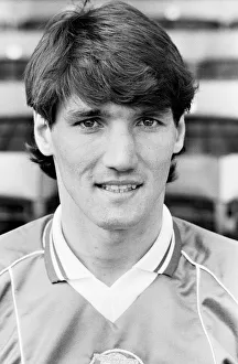 Birmingham City footballer Mick Harford poses for a portrait picture during a photocall