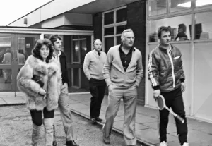 Former Birmingham City footballer Trevor Francis with his wife accompanied by his new