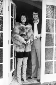 Birmingham City footballer Trevor Francis with his wife after signing for Nottingham