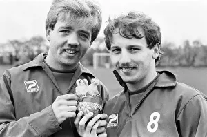Birmingham City players Mick Horsall and Robert Hopkins pictured during a training