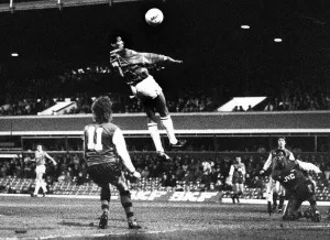 Arsenal Prints: Birmingham Citys Howard Gayle heads the ball powerfully. Birmingham City v Arsenal