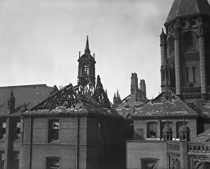 01472 Prints: Birmingham General Hospital damaged by incendiary bombs during an air raid on the city