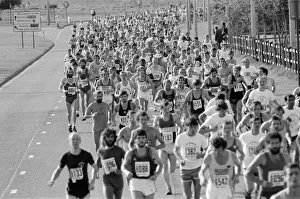 01008 Prints: Birmingham Marathon, the start at the NEC. Birmingham, West Midlands. 20th September 1981