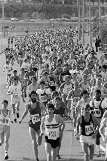 01008 Prints: Birmingham Marathon, the start at the NEC. Birmingham, West Midlands. 20th September 1981