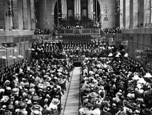 1911 Prints: The Bishop of Chichester speaking at Christs Hospital School, Horsham. June 1911