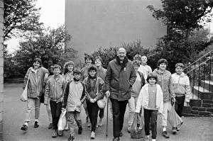 Walk Prints: Bishop David Konstant, Roman Catholic Bishop of Leeds, heads a group of walkers on an