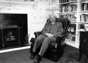 The Bishop of Durham, David Jenkins, in his study at the Bishops Palace, Bishops Auckland