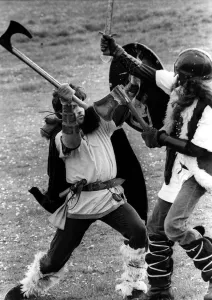 a bit of action is all in the game. Members of the Norse Film Pageant Society