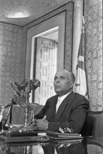 Anger Prints: The Bizerte Crisis 1961 Tunisian President Habib Bourguiba seen here addressing