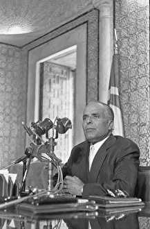 01203 Prints: The Bizerte Crisis 1961 Tunisian President Habib Bourguiba seen here addressing