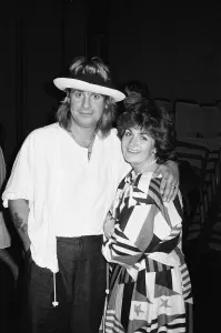 South America Prints: Black Sabbath lead singer Ozzy Osbourne pictured with his wife Sharon in Rio De Janeiro