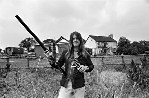 Black Sabbath lead singer Ozzy Osbourne out with his shotgun at his Staffordshire home