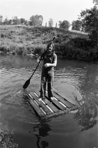 Black Sabbath rock group pictured enjoying the countryside at Monmouth in the Wye Valley