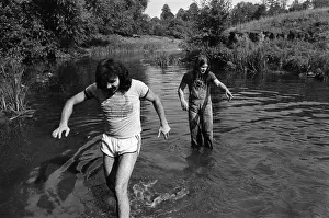 Black Sabbath rock group pictured enjoying the countryside at Monmouth in the Wye Valley