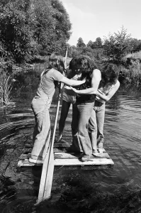 Black Sabbath rock group pictured enjoying the countryside at Monmouth in the Wye Valley