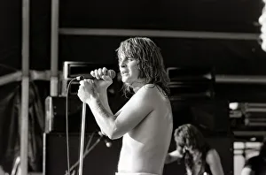 Black Sabbath singer Ozzy Osbourne performing on stage during a concert August 1981