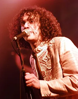 Black Star Liner rock band lead singer on stage September 1999 at the Mercury Music