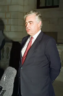 Black Wednesday. Chancellor of the Exchequer Norman Lamont gives a press conference
