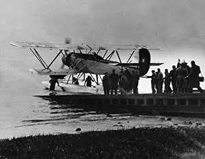01021 Prints: A Blackburn Shark seaplane bound for the Portuguese Airforce seen here on the slipway of