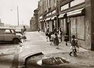 Scotland Prints: Blackhill, Glasgow, March 1970 Children playing in the street in the Blackhill