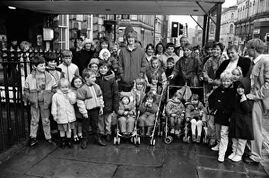 Blackpool bound... this 50-strong party from the Huddersfield Gingerbread Group are