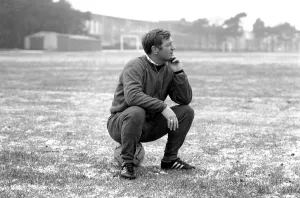 Reflective Prints: Blackpool Manager Les Shannon pictured at Bournemouth today