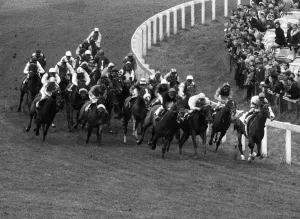 00167 Prints: Blakeney in 10th place at Tattenham Corner and the eventual Derby Winner at Epsom - June