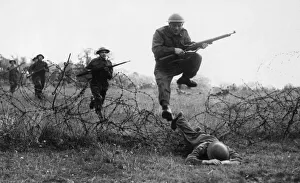 Jumping Prints: The blitz course, a formidable exercise for the Reading Home Guard members