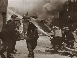 Blitz: Taken from the German word Blitzkrieg ( lightning war )