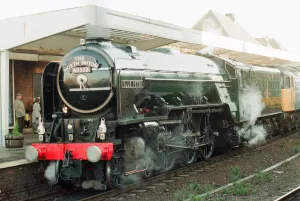 The Blue Peter Steam Train, an A2 No. 60532 Locomotive designed by Arthur H Peppercorn of