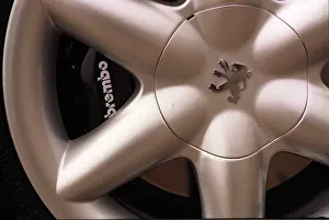 Peugeot Prints: BLUE PEUGEOT 406 COUPE CAR AUGUST 1997 BREMBO WHEEL TRIM