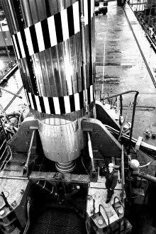 Images Dated 18th November 1970: The Blue Streak F11 is tested at the Spadeadam rocket site beside Gilsland