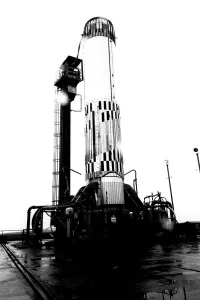 The Blue Streak F11 is tested at the Spadeadam rocket site beside Gilsland