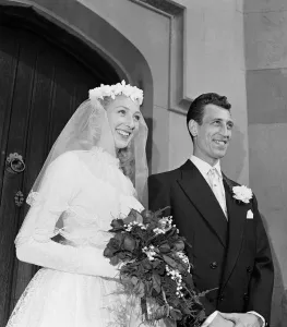 Bouquet Prints: Bluebell Sheila Masters 22 weds frenchman Maurice Brerot in Birmingham