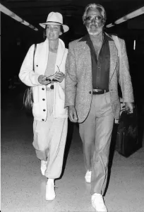 Bo Derek Actress and husband film director John Derek at London airport November